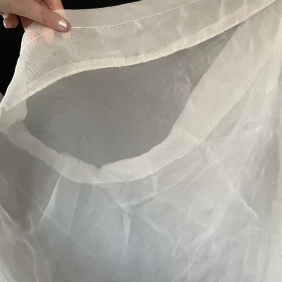 White Sheer Lightweight Fabric Drape Scarf Shawl curtain style light - Picture 6 of 6